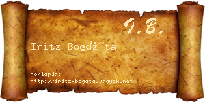 Iritz Bogáta névjegykártya